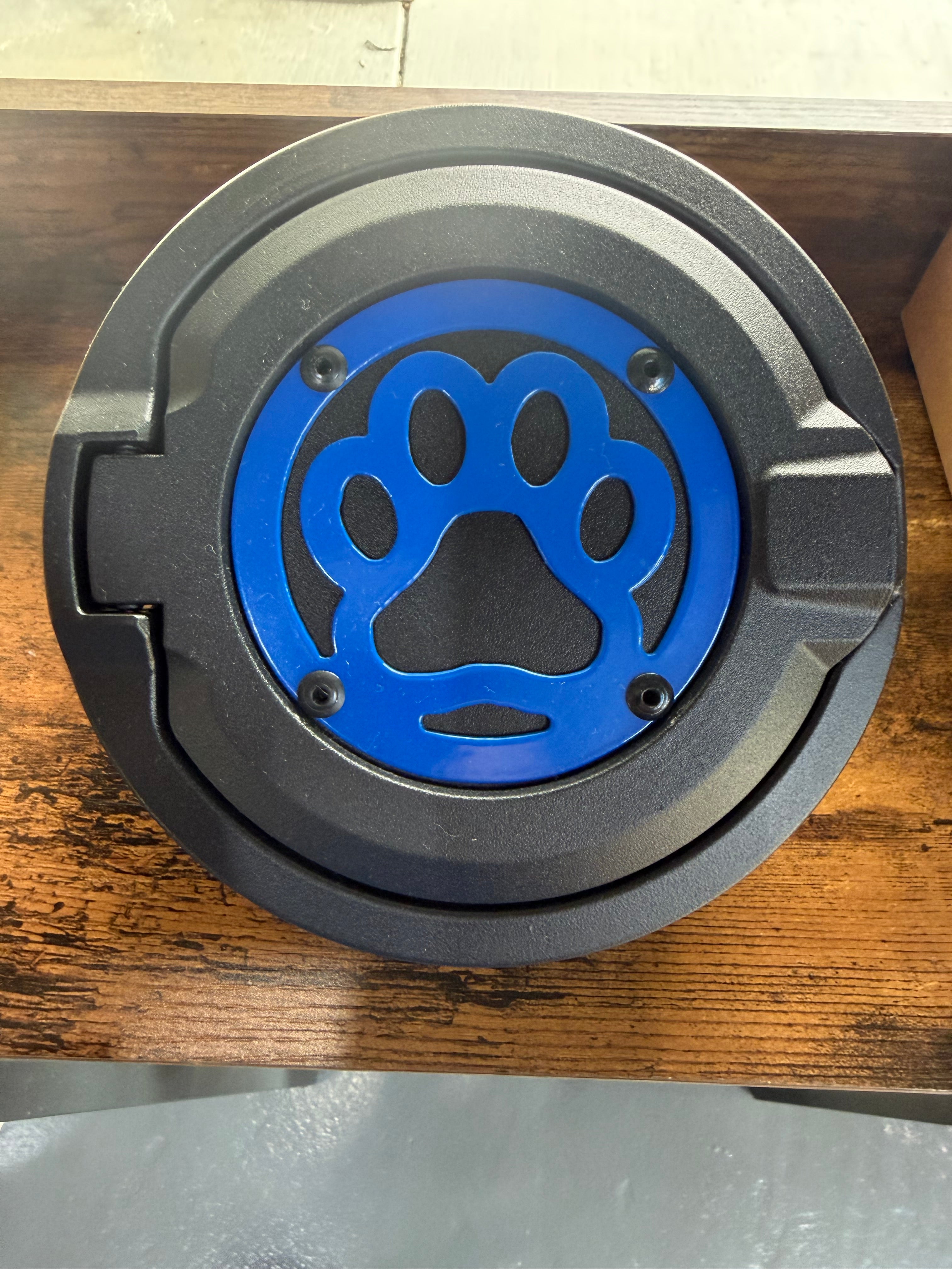 JL Gas Cap Cover (Paw) Blue