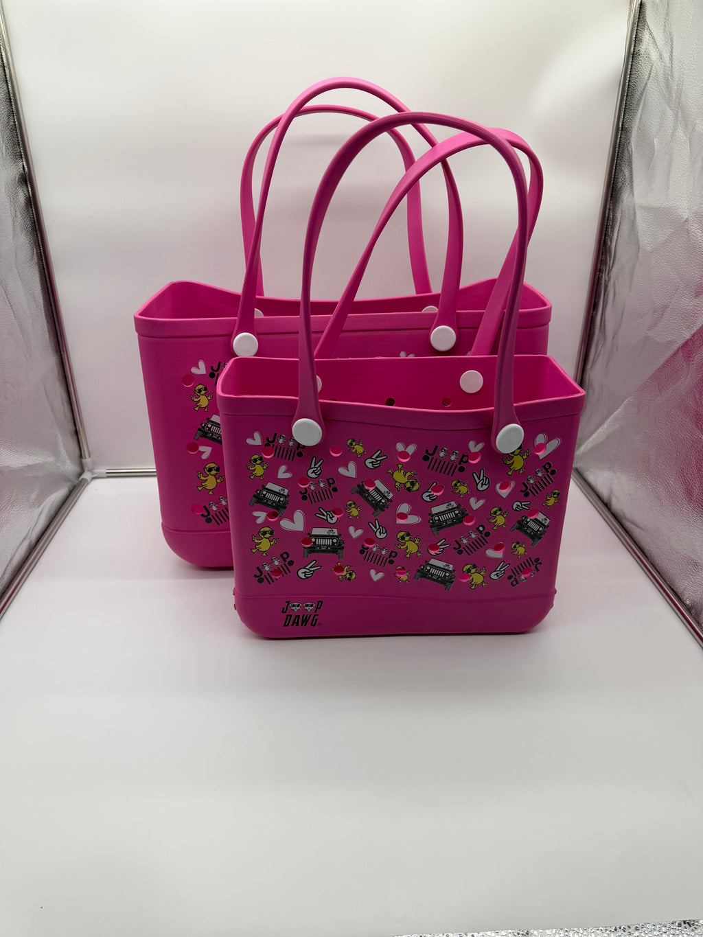 Rubber Tote Bag (JP DAWG DESIGN) Pink