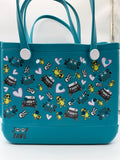 Rubber Tote Bag (JP DAWG DESIGN) Teal