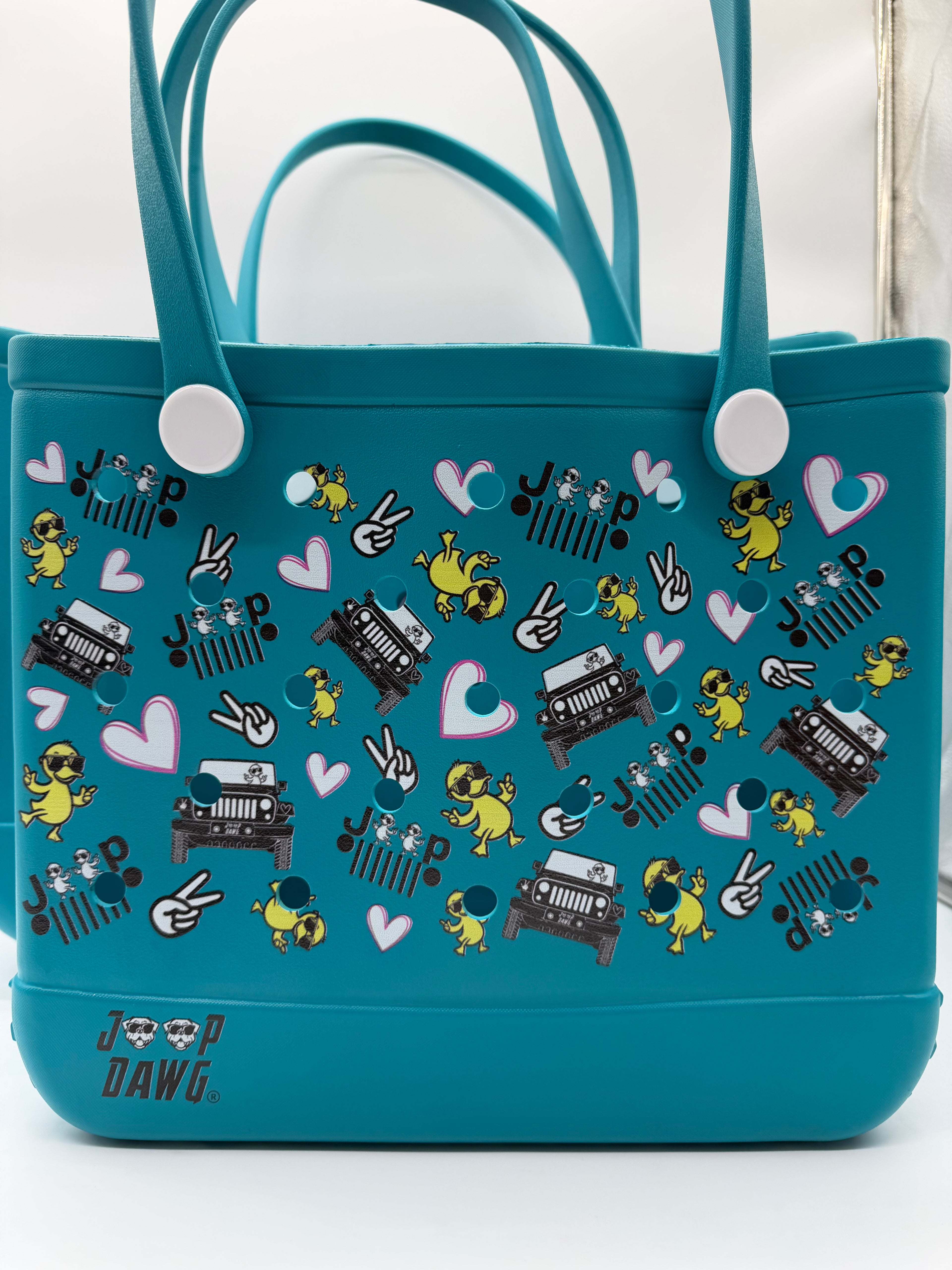 Rubber Tote Bag (JP DAWG DESIGN) Teal