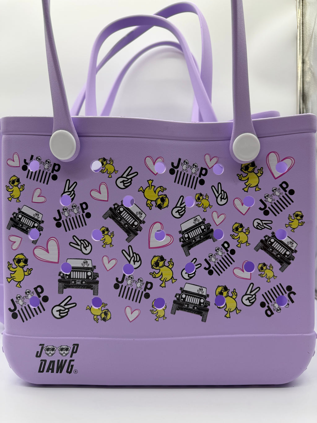 Rubber Tote Bag (JP DAWG DESIGN) Light Purple