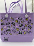 Rubber Tote Bag (JP DAWG DESIGN) Light Purple