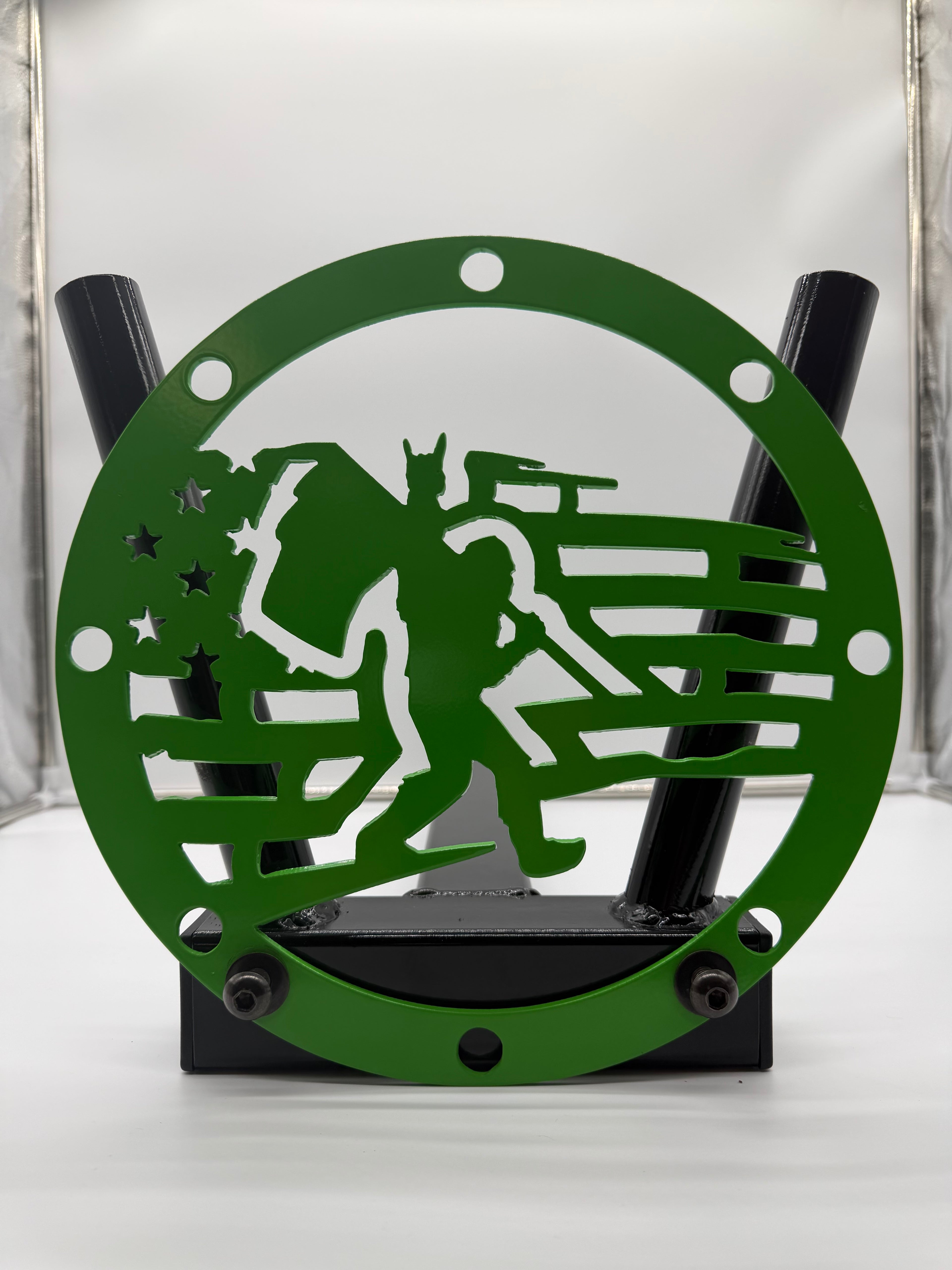 SJO Flag Pole Holder W/Emblem (Tattered Flag W/BigFoot)