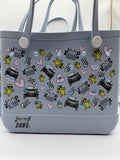 Rubber Tote Bag (JP DAWG DESIGN) Light Blue