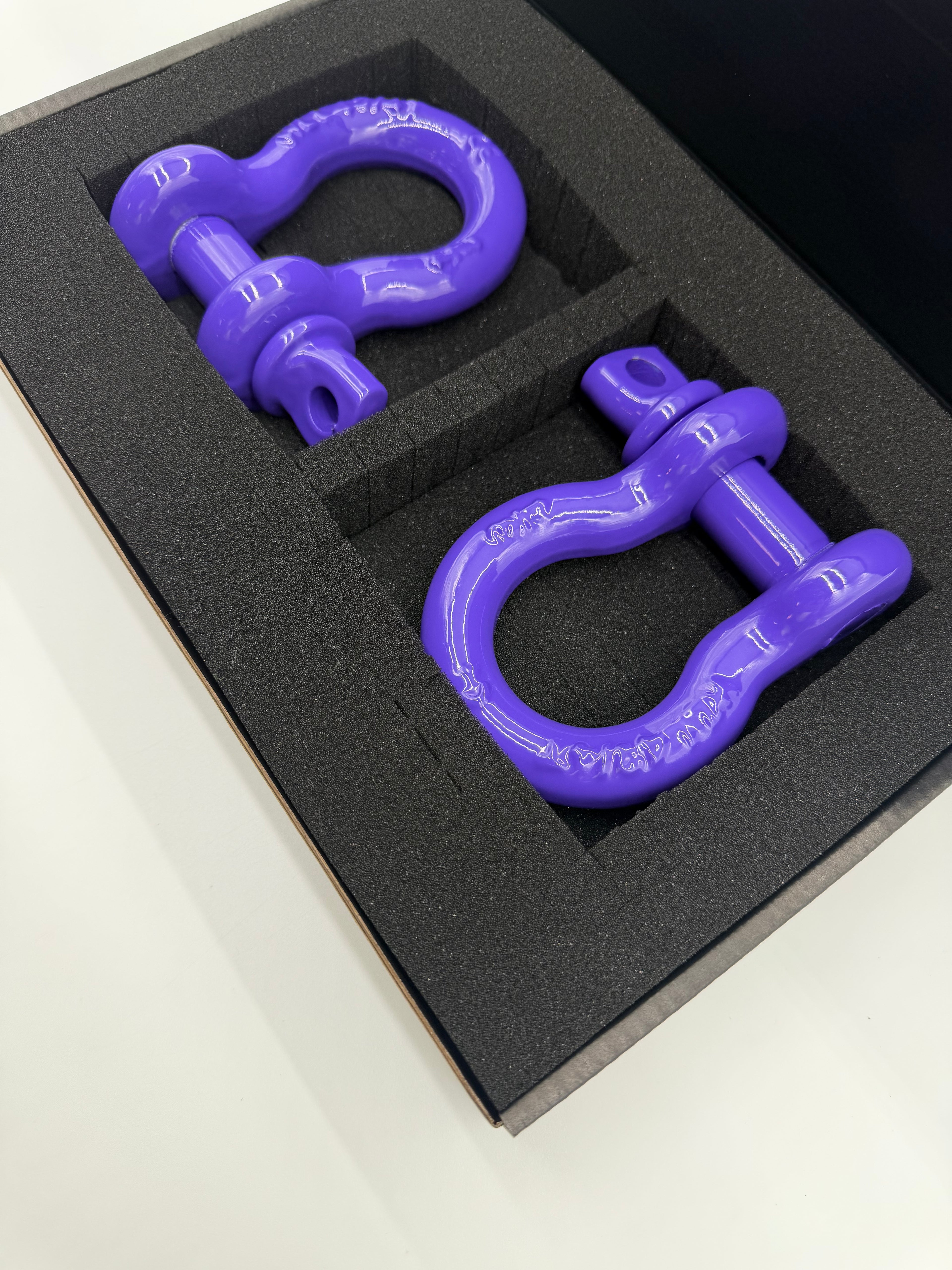 3/4" Custom Powder-coated D-Ring shackle (Purple)