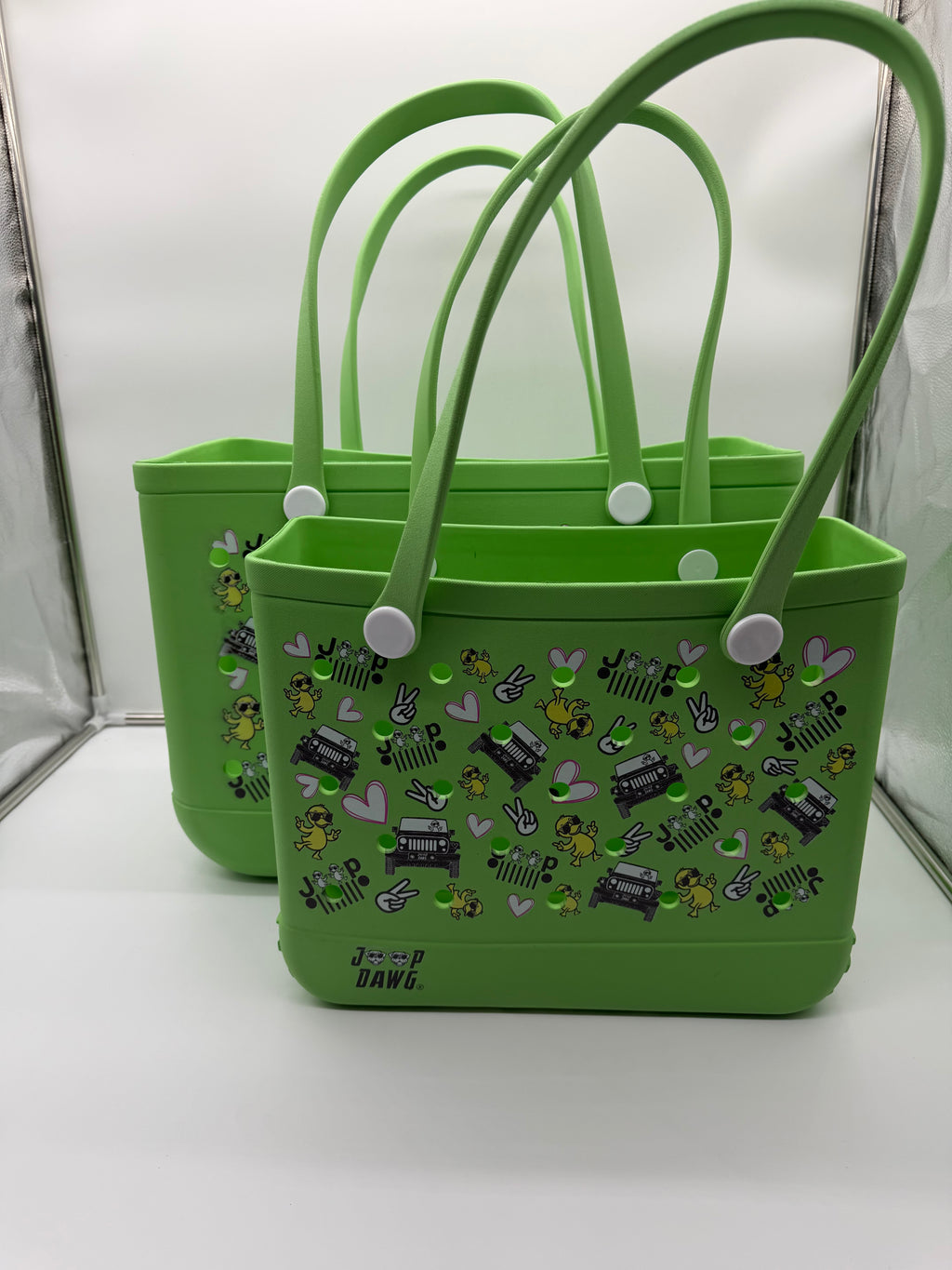 Rubber Tote Bag (JP DAWG DESIGN) Lime Green