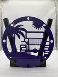 SJO Flag Pole Holder W/Emblem (Jeep W/Sun and Palm)